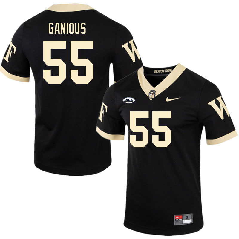 Men-Youth #55 Bryce Ganious Wake Forest Demon Deacons 2023 College Football Jerseys Stitched Sale-Bl